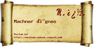 Machner Ágnes névjegykártya